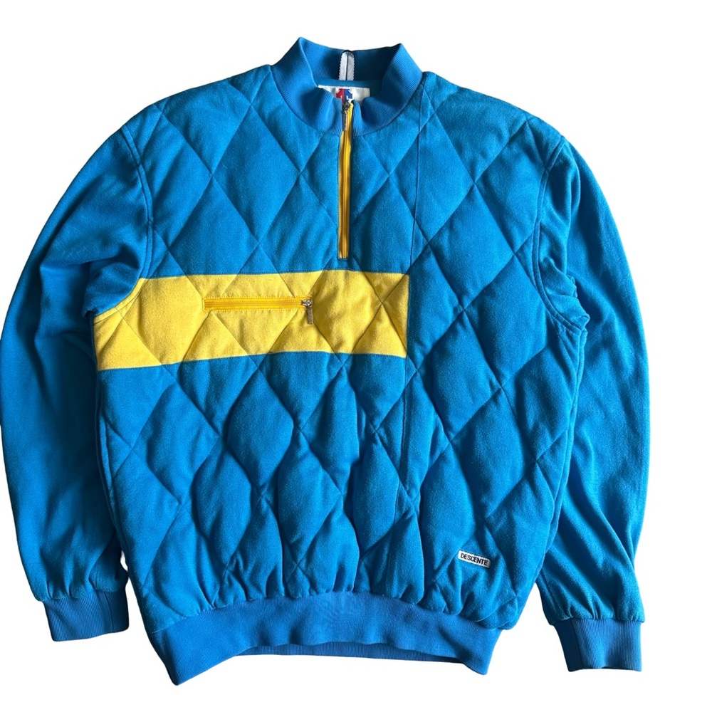 Descente Made in Japan Men’s Vintage Quilted Pullover Jacket – Down  – Size M